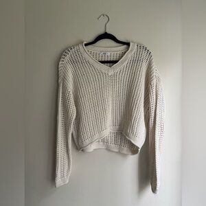 100% Cotton Cream Knit Sweater